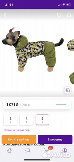 Одежда для собак бу