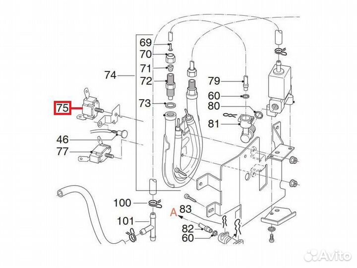 Термостат 318C для кофемашины DeLonghi 5232105000