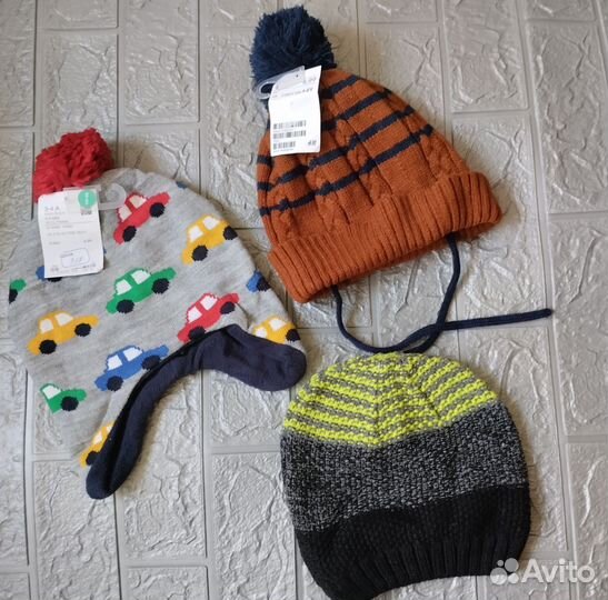 Новые шапки мальчик 1-3 года