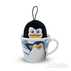 Пингвин Шкипер игрушка+кружка новые Магнит