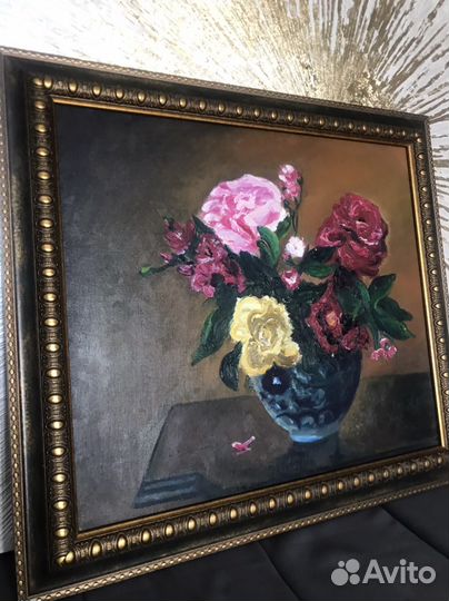 Картина маслом цветы