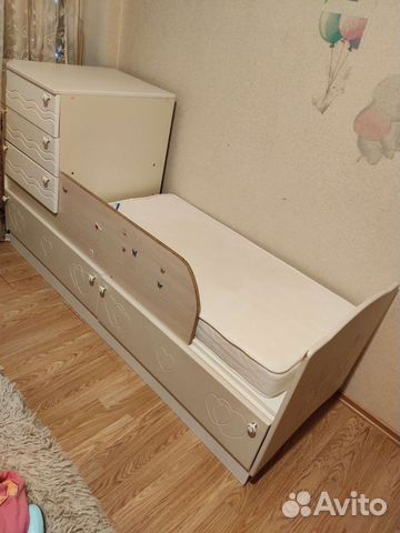 Детская кровать люлька с матрасом