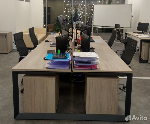 Стол Бенч (рабочая станция на 4 человека) Оникс. Н