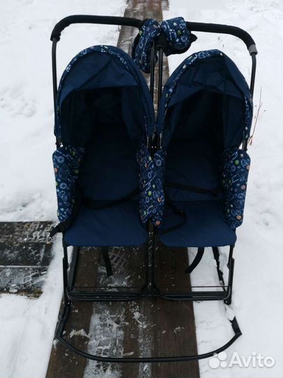 Сани детские двойные