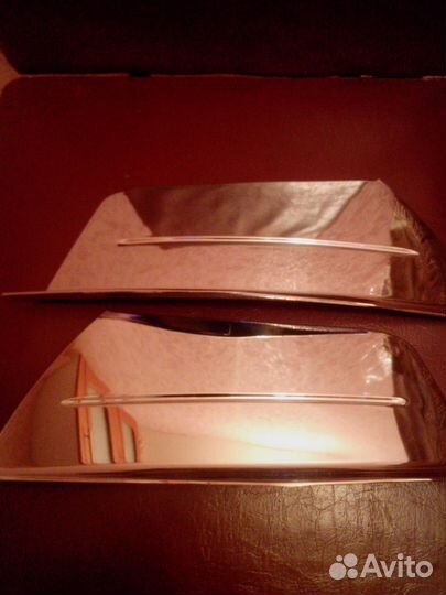 KIA RIO накладки на противотуманные фары хром