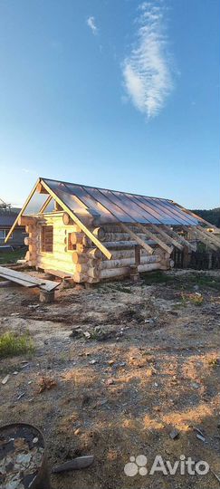 Сруб для бани, баня из осины. Баня из бревна