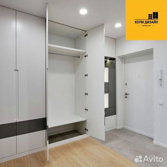 Шкаф распашной с фрезерованными фасадами