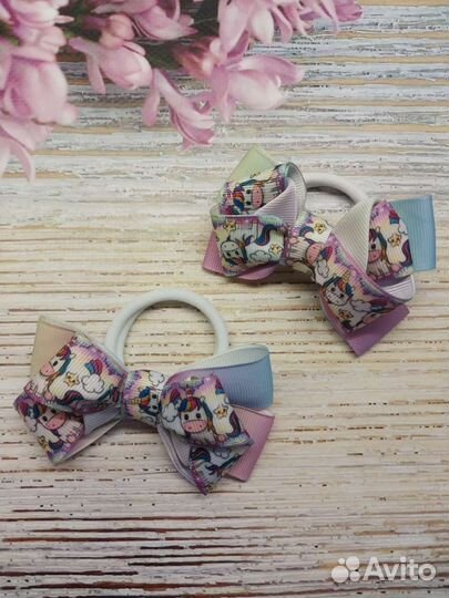 Бантики для волос ручной работы