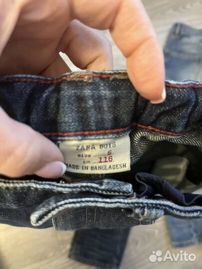 Джинсы 104 и 116 hm, zara