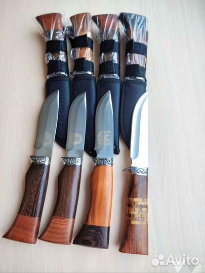 Нож охотничий Лев, Тигр, Медведь, Волк