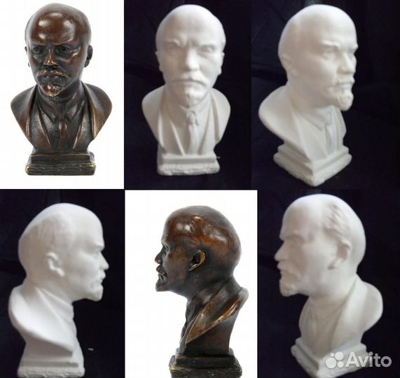 Бюсты Ленина, 10 разных моделей, Lenin busts