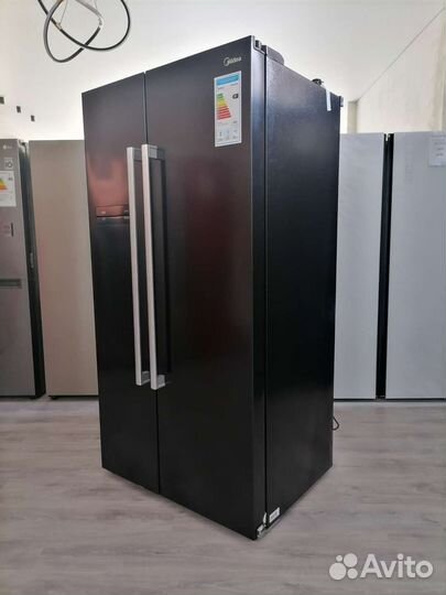 Холодильник Side by Side Midea черный новый супер