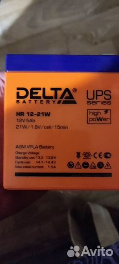 Аккумуляторные батареи для ибп Delta HR 12-21w