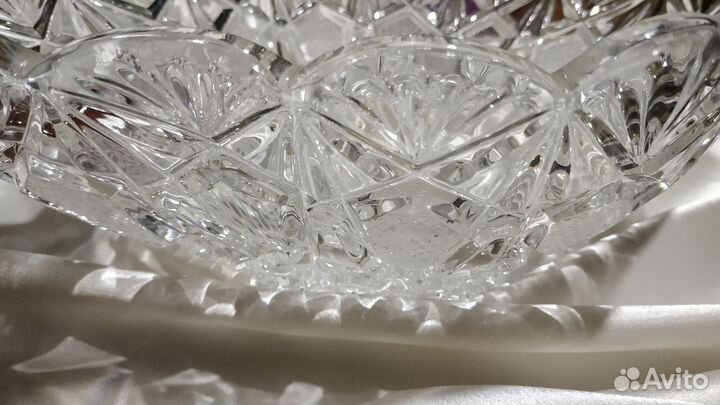 Редкая большая ладья. Хрусталь. Чехословакия