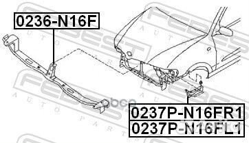 Усилитель бампера переднего 0236N16F Febest