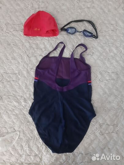 Купальник шапочка и очки для плавания