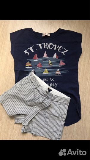 Футболка и шорты на девочку