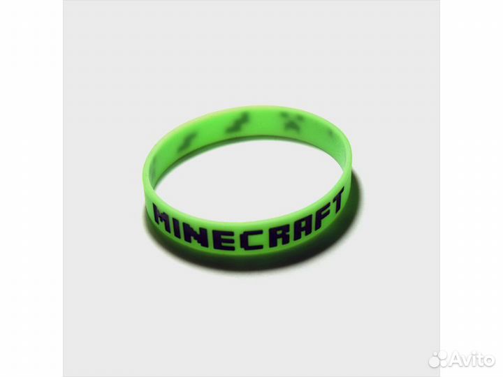 Силиконовый браслет Майнкрафт (Светло-зеленый)