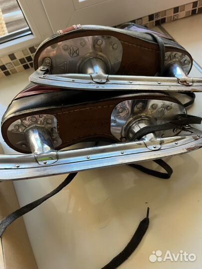 Коньки винтажные СССР Скороход Ленинград 25 см