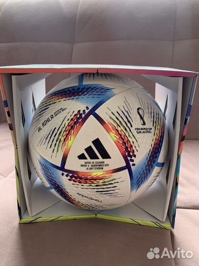 Футбольный мяч Al Rihla с принтом матча открытия