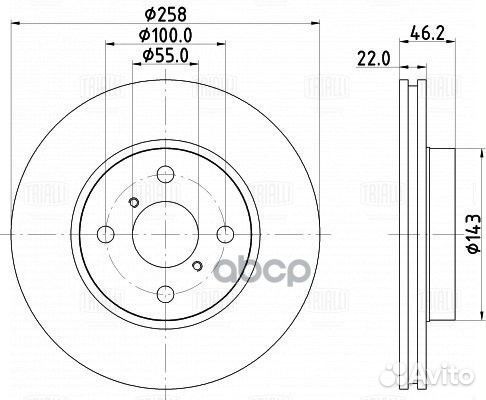 Диск тормозной toyota yaris 06- (пр-во Франция)
