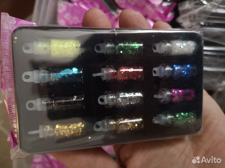 Блестки в бутылочках