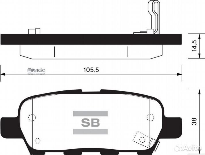 SP1184 Колодки sangsin brake