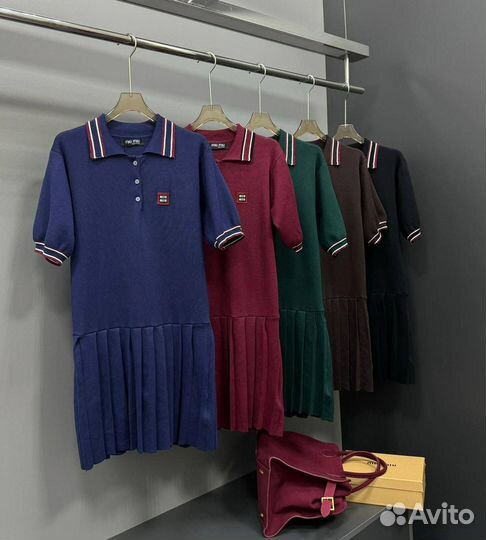 Платье miu miu трикотажное