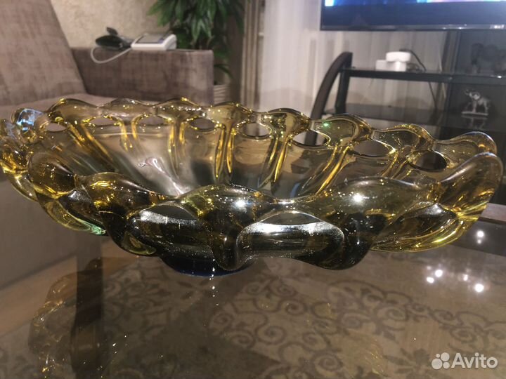 Вазы из цветного стекла СССР