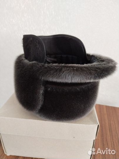 Шапка норковая мужская с козырьком