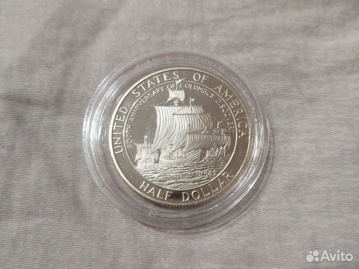 1/2доллара США 1992