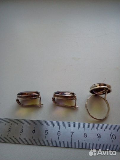 Сережки и колечко, серебро
