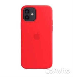 Силиконовый чехол на iPhone 12Mini красный