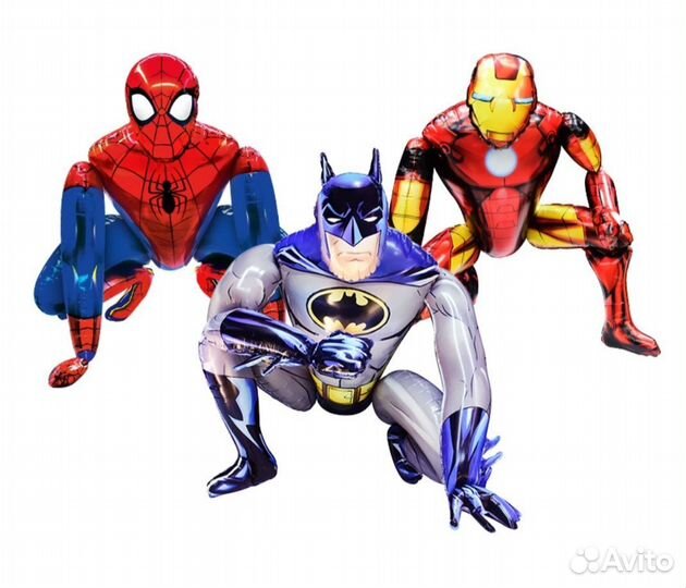 Фальгированный шар чел. паук,бетмен, железный чел