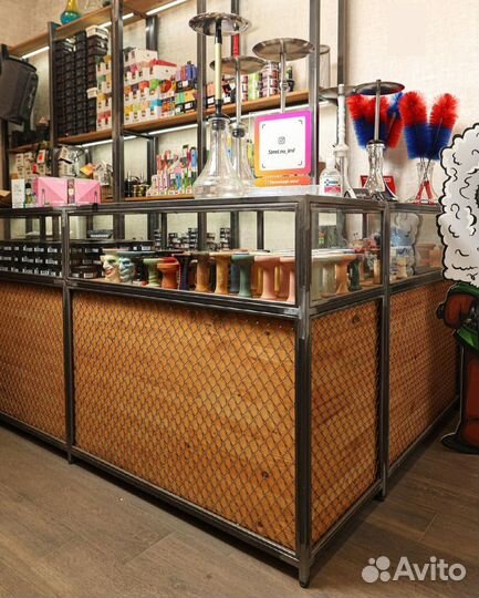 Витрины, стеллажи для вейпов, табака, кальянов