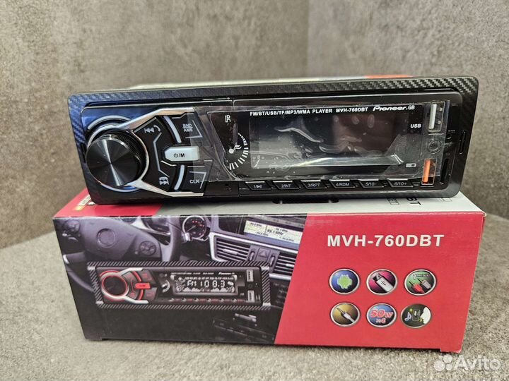 Автомагнитола pioneer 1 din с 6 каналами и пультом