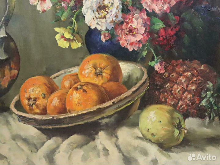 Фрукты.Натюрморт.Willy Hanft.Картина.Германия