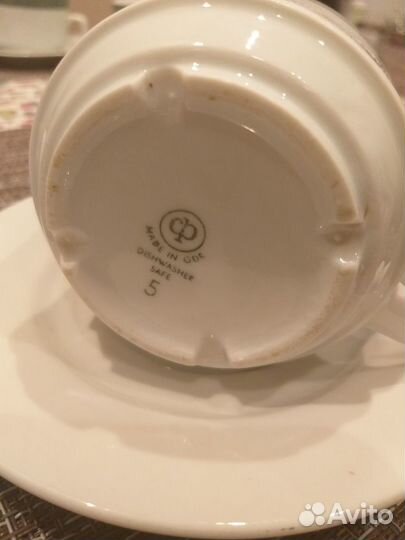 Чашки кофейные с блюдцами 4 шт. - гдр