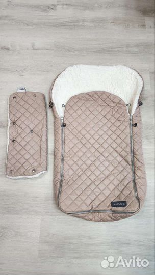 Зимний конверт в коляску на овчине