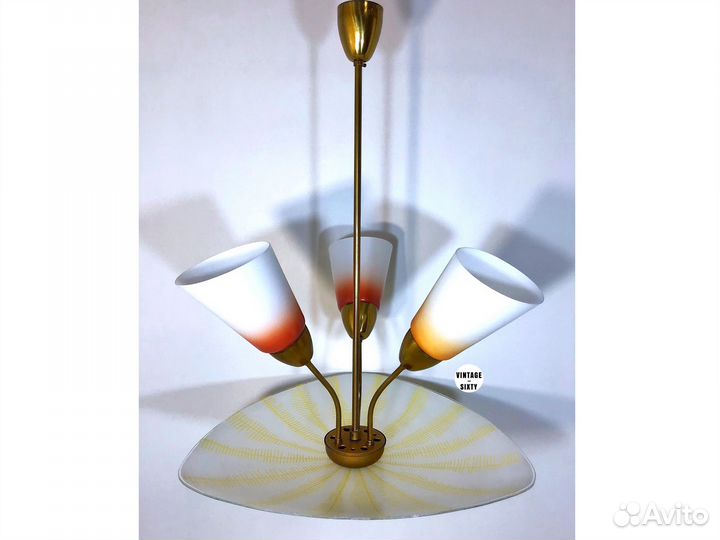 Люстра винтажная редкая ГДР 60-е гг