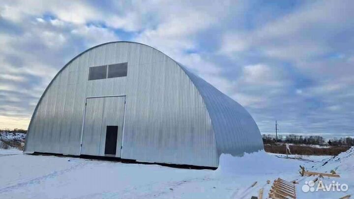 Каркасный ангар / Арочный ангар (10м x 5м x 45м)