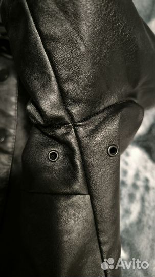 Кожаное платье, размер S (42-44)