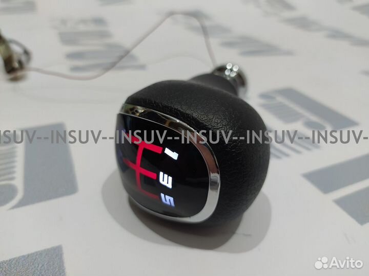 Ручка кпп Led Нива тип веста красный свет+хром