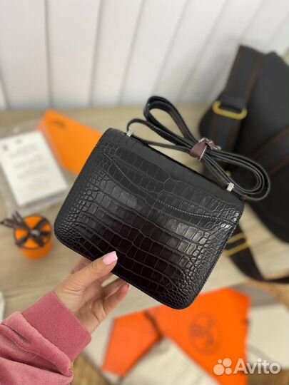 Сумка hermes constance 18 Crocodile Niloticus Mat