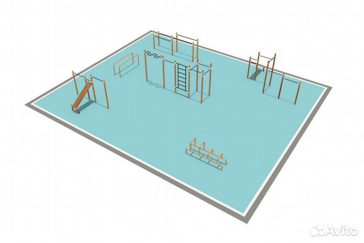 Районная площадка для Воркаут и WRK Pioner A16465