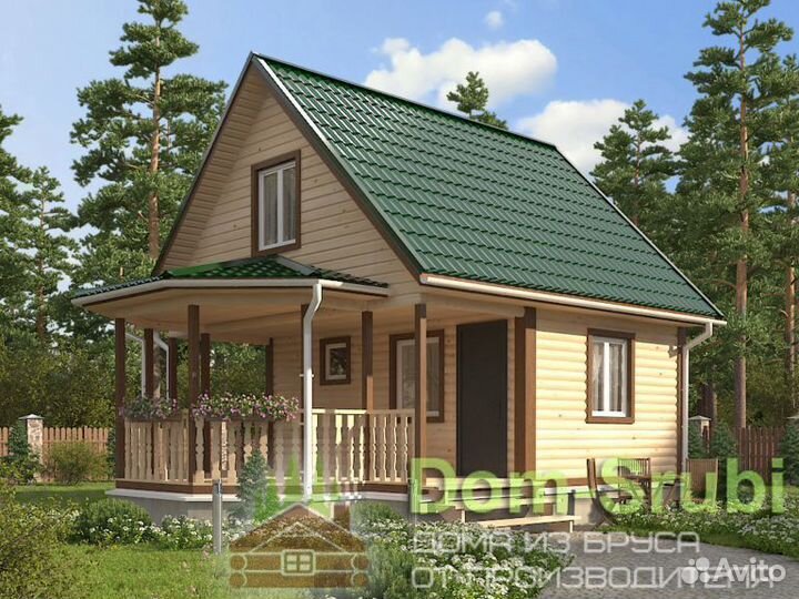 Карабаново-Хорошая надёжная Баня из бруса Б-19 6х8