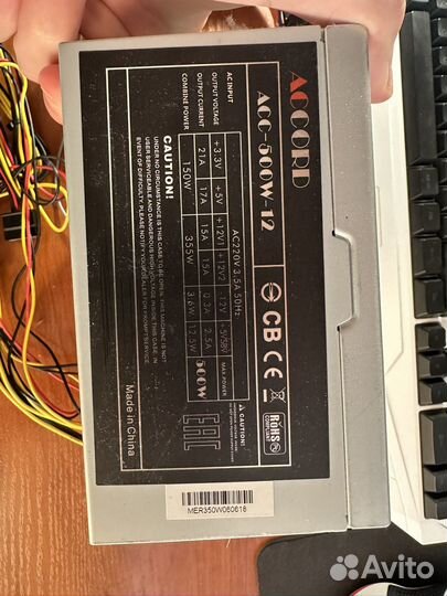 Блок питания Accord ACC-500W-12 acc-500-12