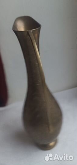 Кувшин кувшинчик Латунь Индия Штихель красивый Рис