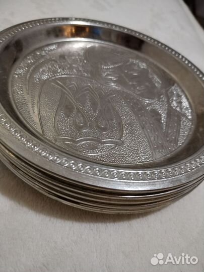 Тарелки металлические винтаж СССР