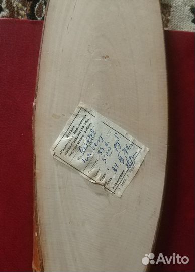 Картина на срезе дерева, олень СССР